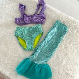 Disney 3 piece mermaid swim! Size 4T